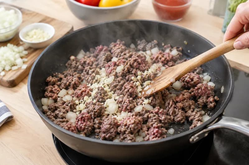 Hackfleisch anbraten
