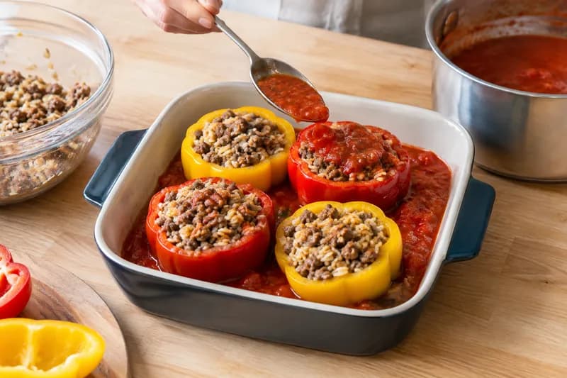 Peperoni füllen