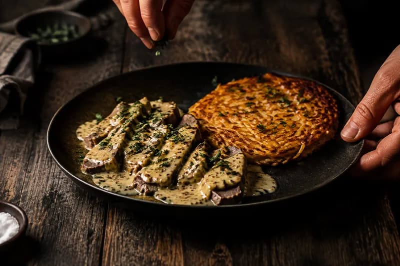 Mit Rösti servieren