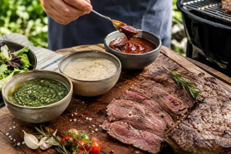 Fleisch ruhen lassen und anrichten