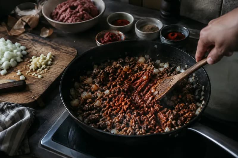 Füllung braten