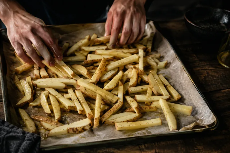 Pommes vorbereiten