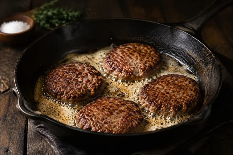Hacktätschli braten