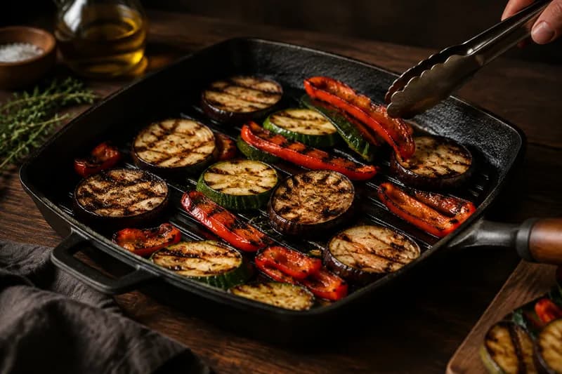 Gemüse portionsweise braten