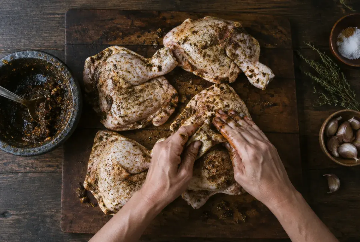 Poulet marinieren