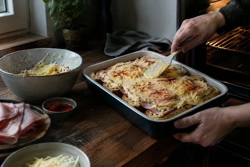 Bestreichen und überbacken