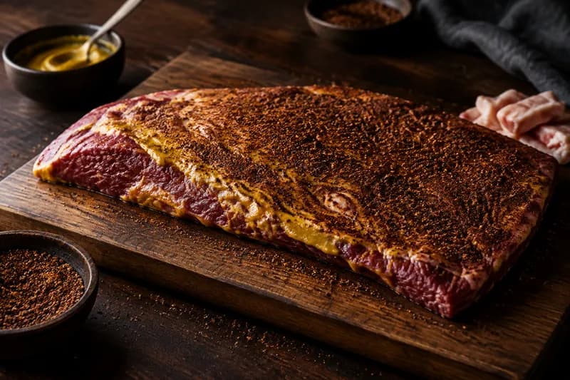Brisket trimmen und rubben
