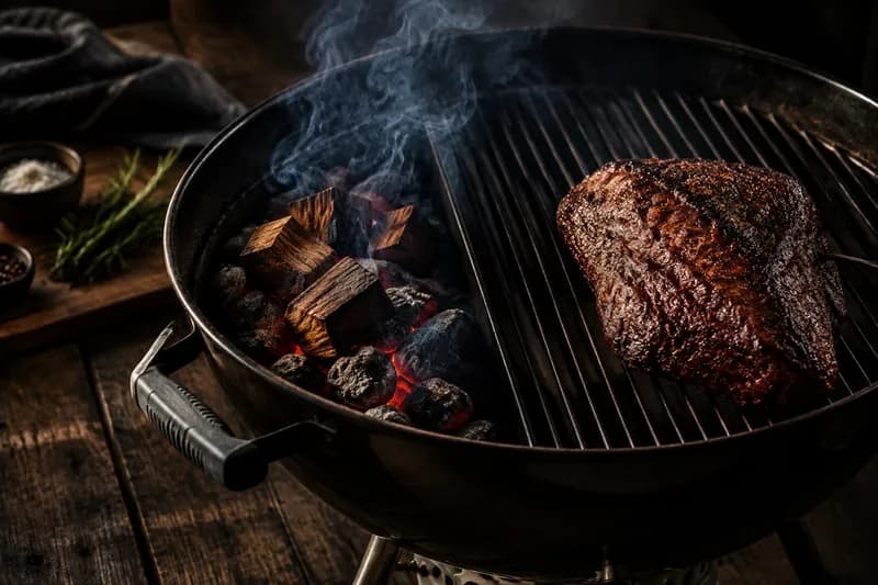 Grill für Low and Slow einrichten