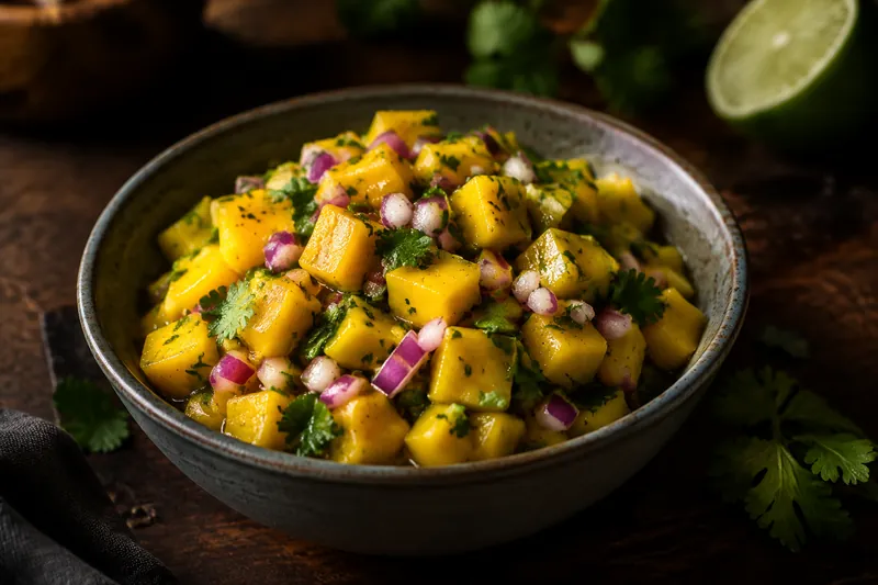 Mango-Salsa mischen
