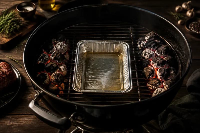 Grill für indirekte Hitze einrichten