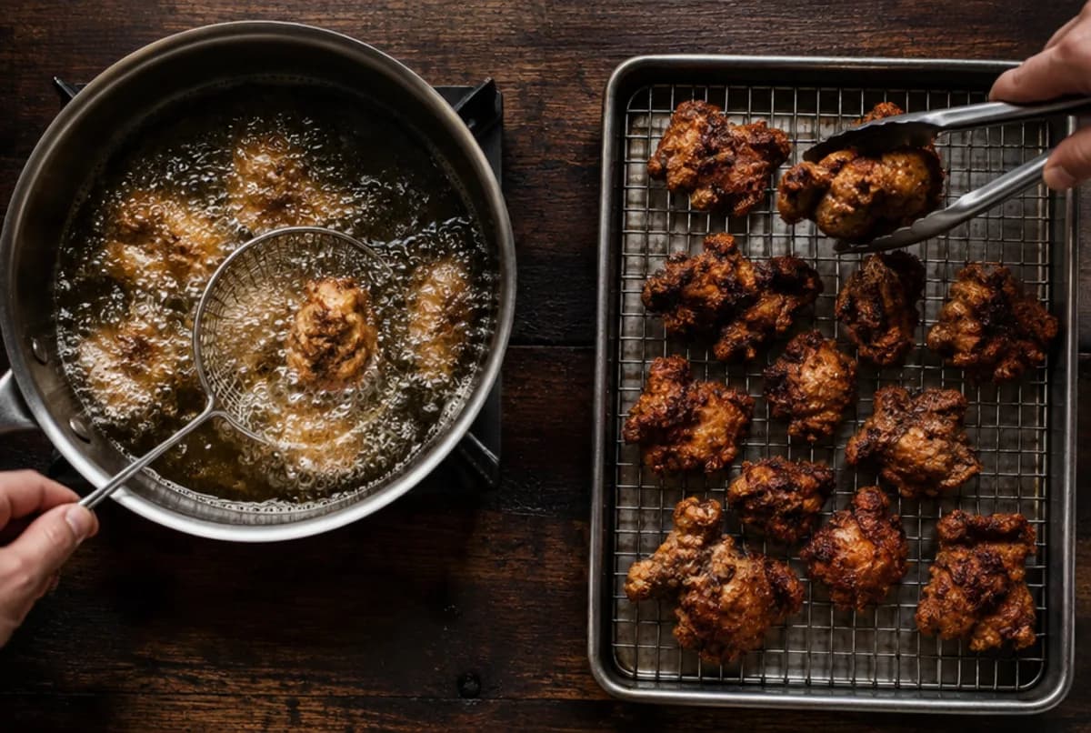 Zweite Fritteuse bei 180 °C