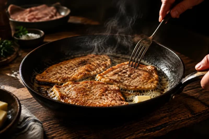 Kalbsschnitzel braten