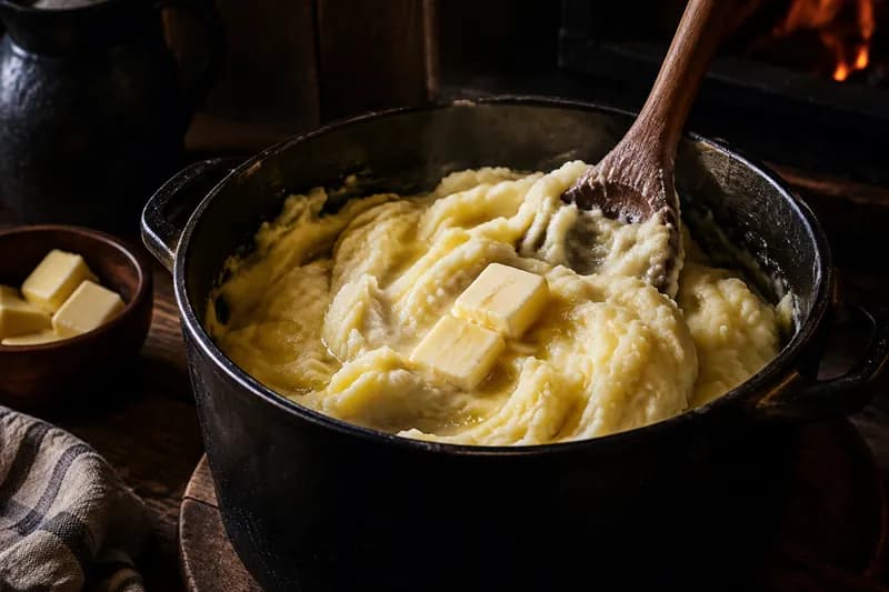 Butter und Milch einarbeiten