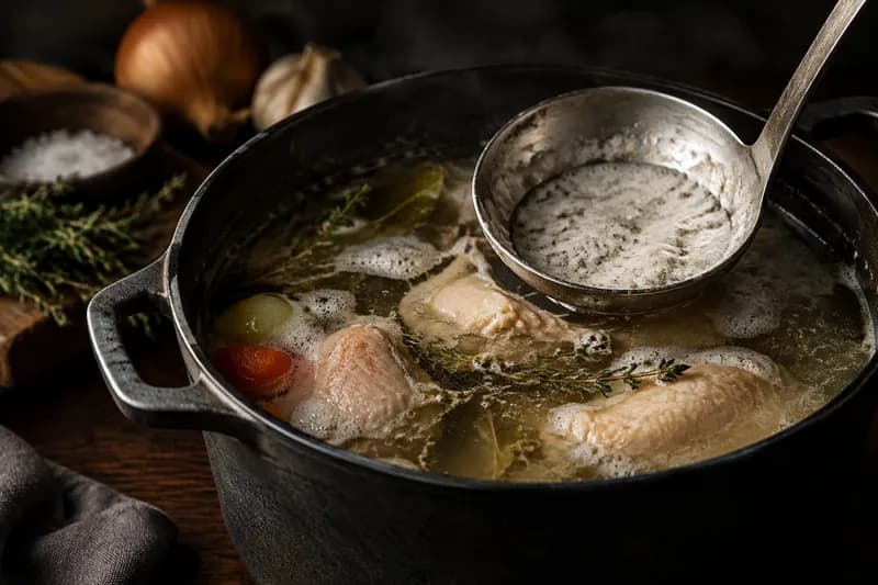 Schaum abschöpfen