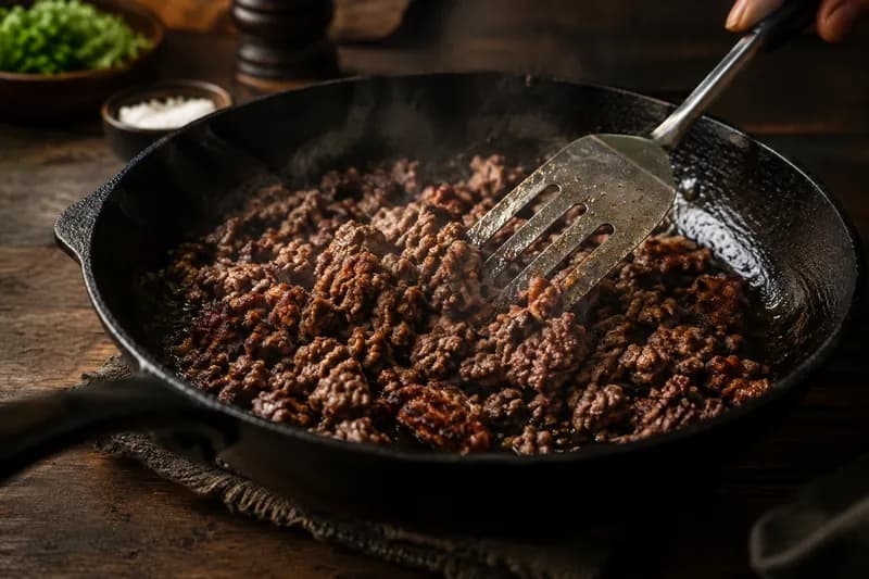 Hackfleisch anbraten