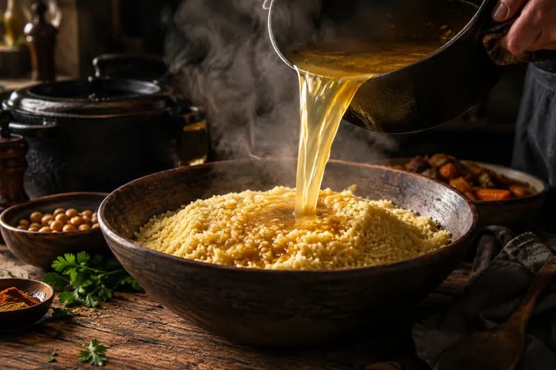Couscous quellen lassen