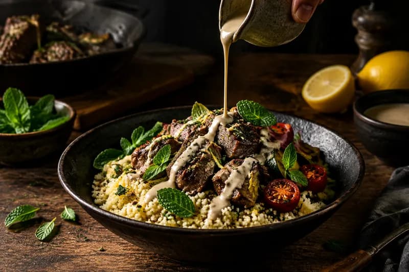 Dressing machen und Bowl anrichten