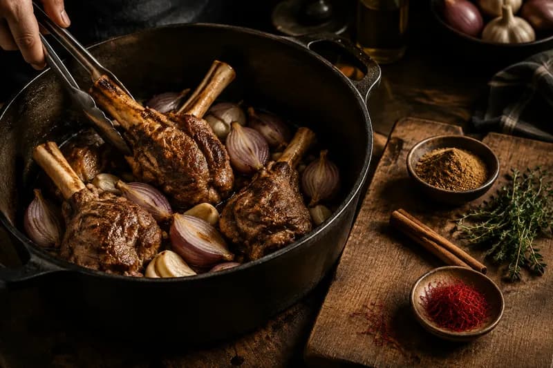 Aromaten andünsten und ablöschen