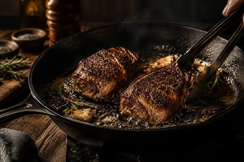 Steaks braten