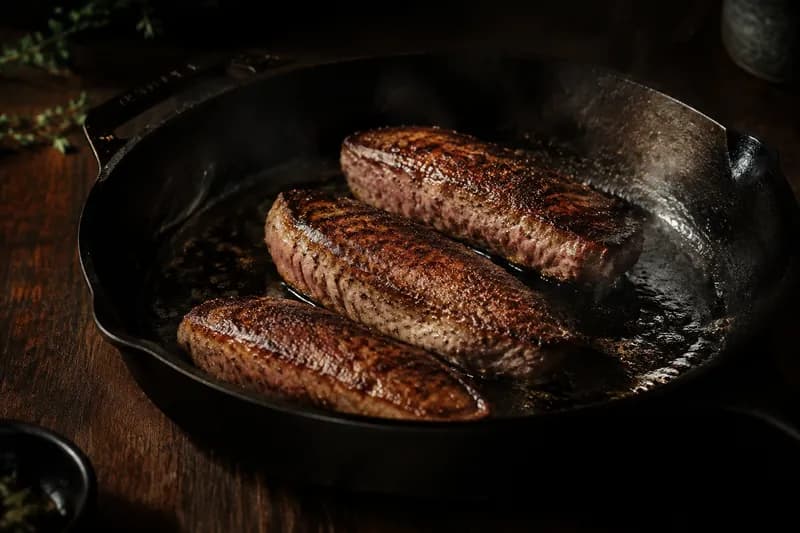 Erste Seite scharf anbraten