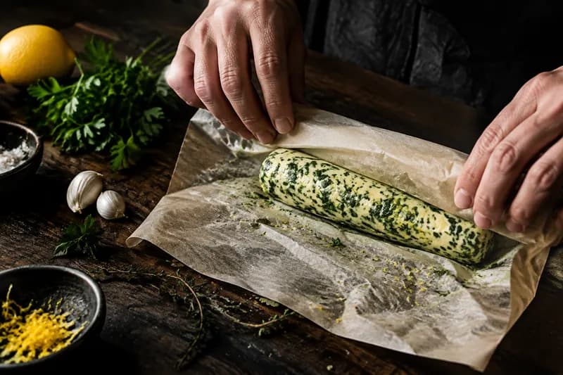 Kräuterbutter rühren