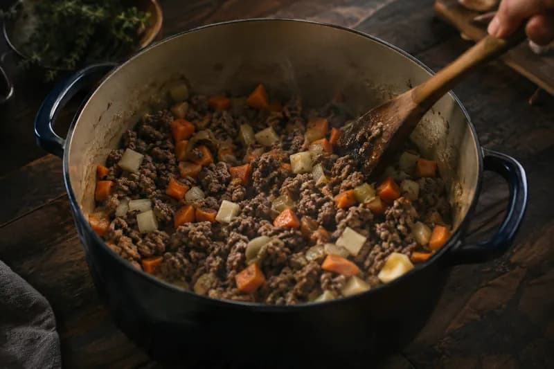 Hackfleisch anbraten