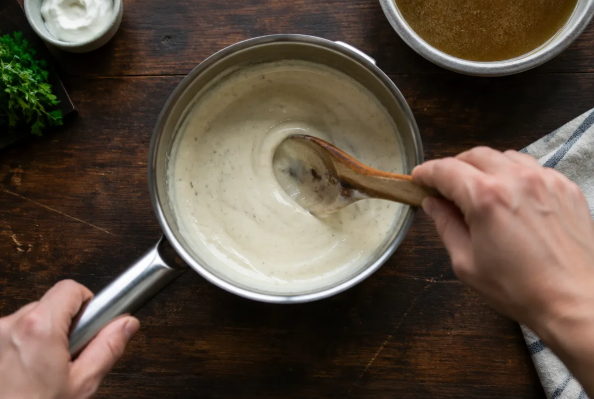 Joghurt-Sauce rühren
