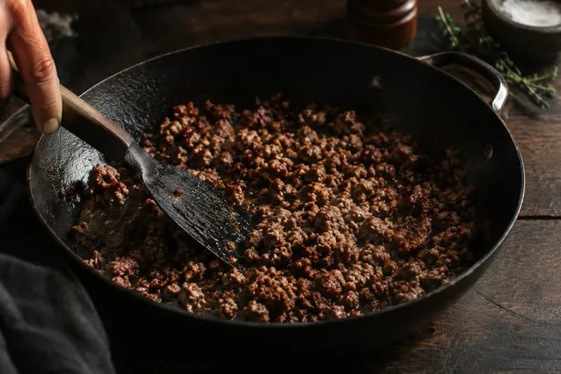 Hackfleisch anbraten