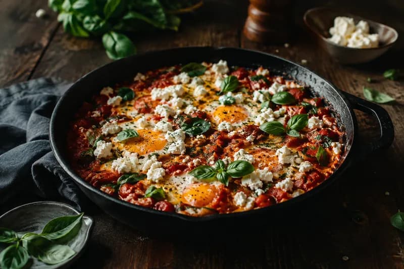 Feta und Servieren