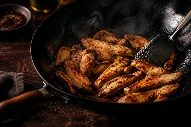 Poulet scharf anbraten