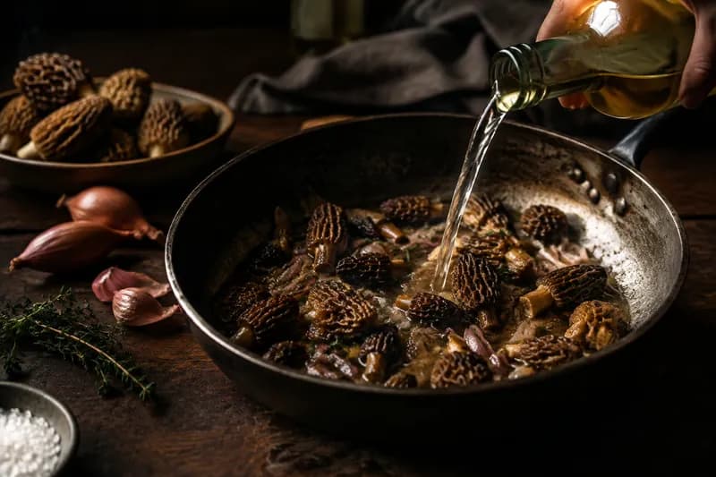 Kalbsgeschnetzeltes scharf anbraten