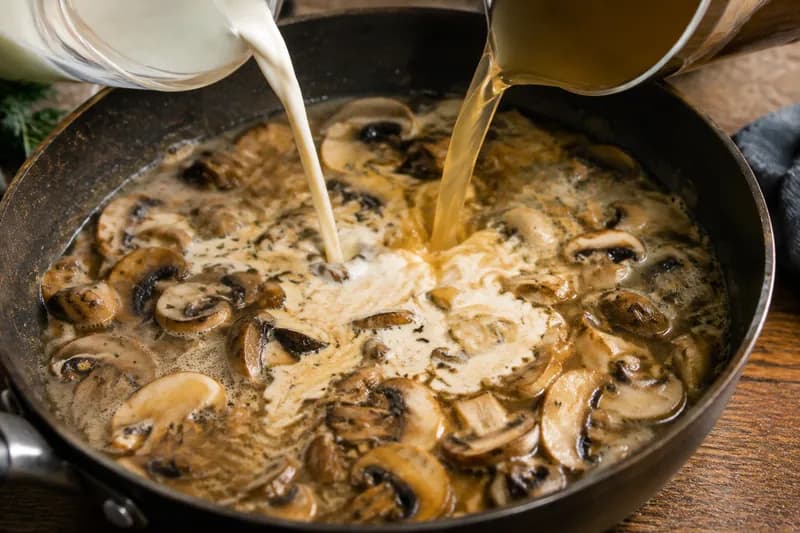 Sauce ablöschen und einkochen