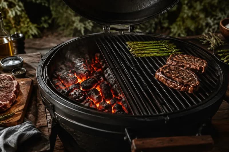 Grill mit zwei Zonen einrichten