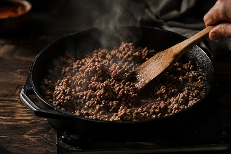Hackfleisch anbraten