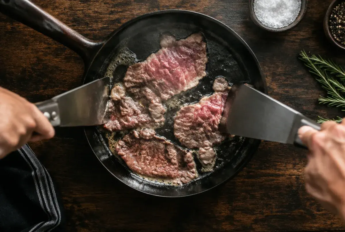 Fleisch scharf anbraten