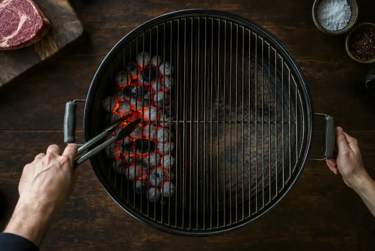 Grill für indirekte Hitze einrichten