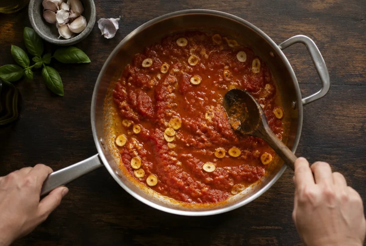 Tomatensauce kochen