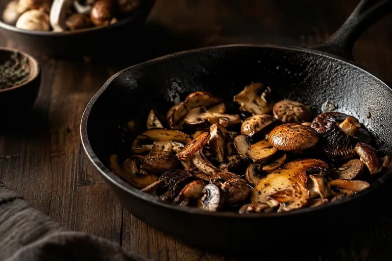 Pilze goldbraun braten
