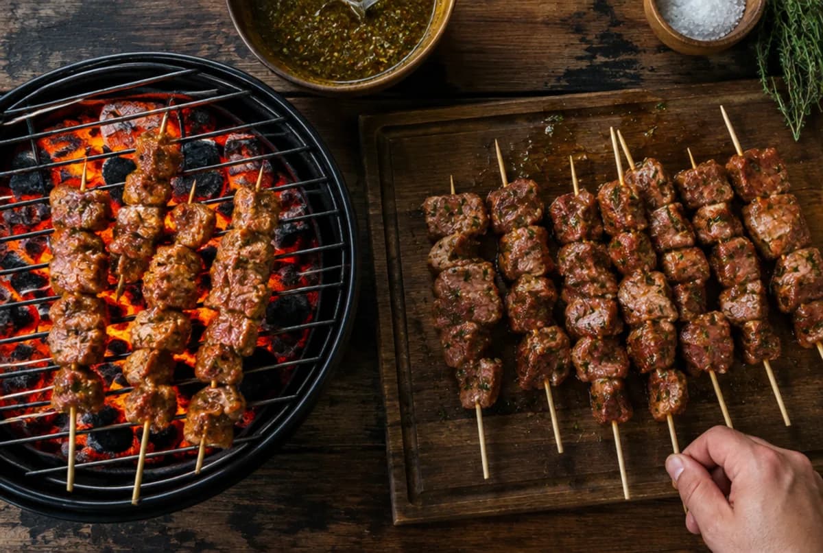 Grill auf 280 bis 320 °C heizen