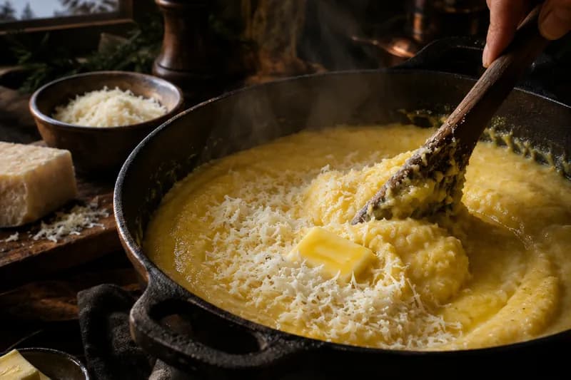 Mit Butter und Käse verfeinern