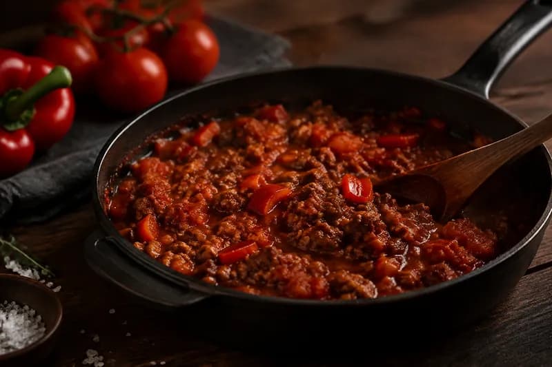 Hackfleischfüllung kochen