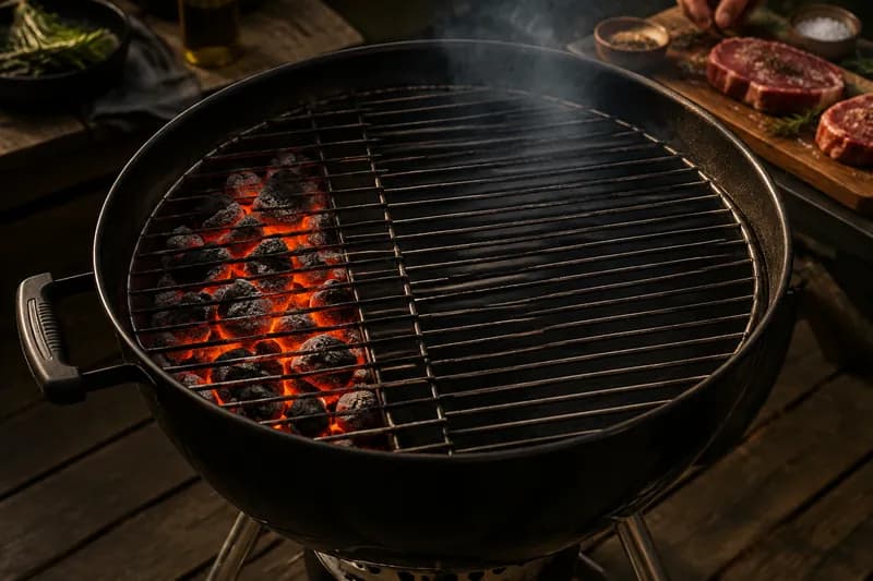 Grill mit zwei Zonen einrichten