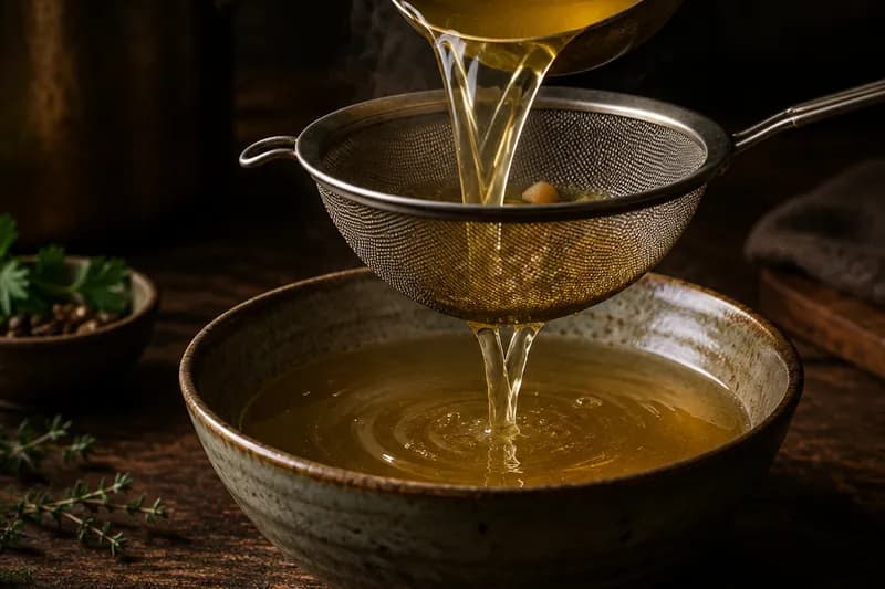 Bouillon als ersten Gang