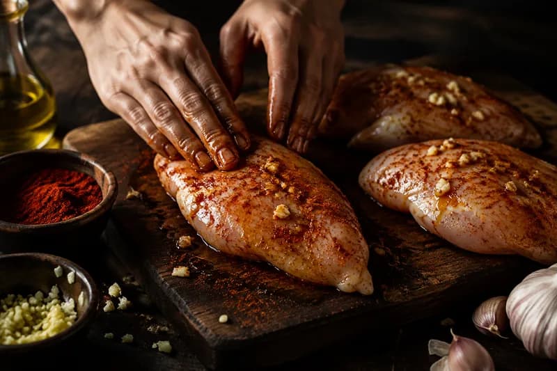 Pouletbrust würzen
