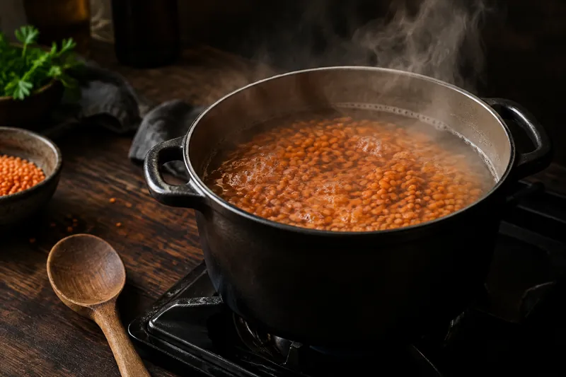 Linsen kochen