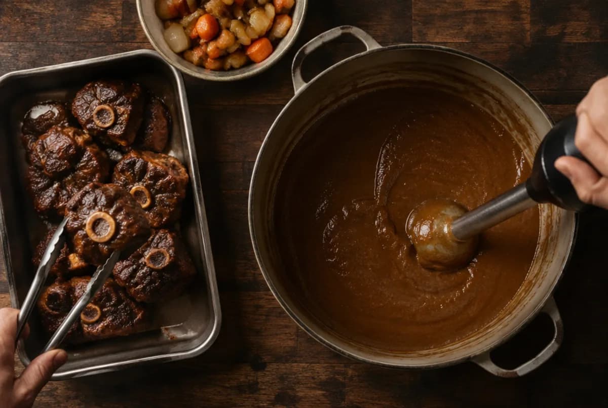 Sauce eindicken und glätten