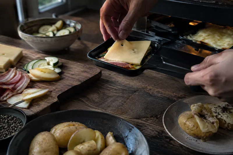 Pfännli füllen und schmelzen