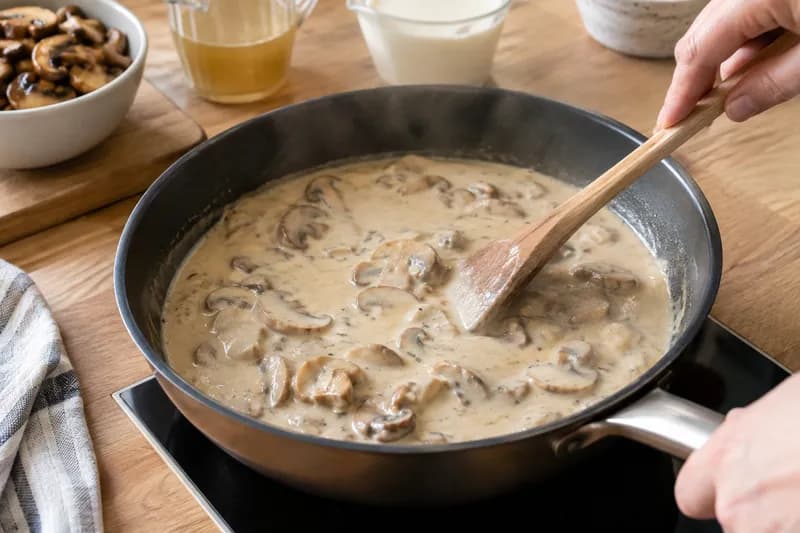 Rahmsauce einkochen