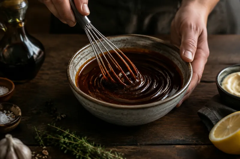 Balsamico-Mayonnaise rühren