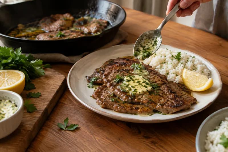 Mit Kräuterbutter servieren